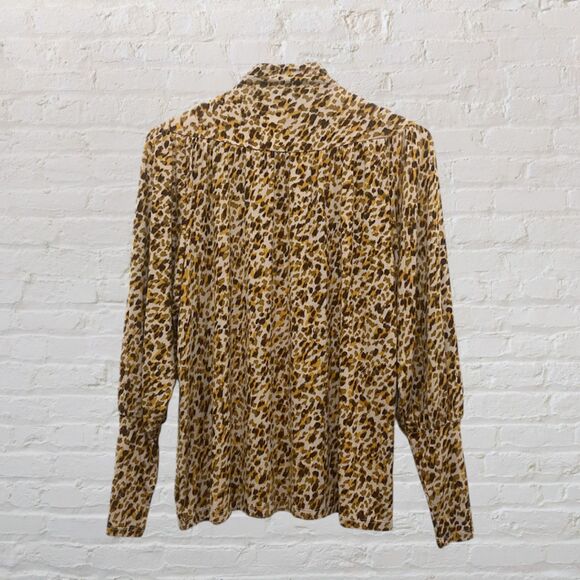 Ann Taylor Leopard Print Turtleneck Top XS - Picture 3 of 15